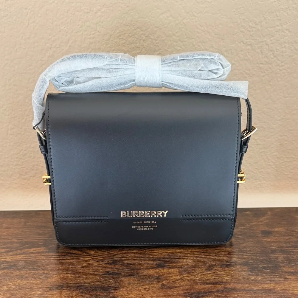 Burberry Grace Black Leather Bag